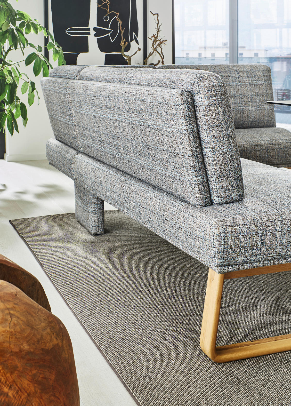 ECKBANK 240/174 cm  in Braun, Eichefarben  - Eichefarben/Braun, Design, Holz/Textil (240/174cm) - Dieter Knoll