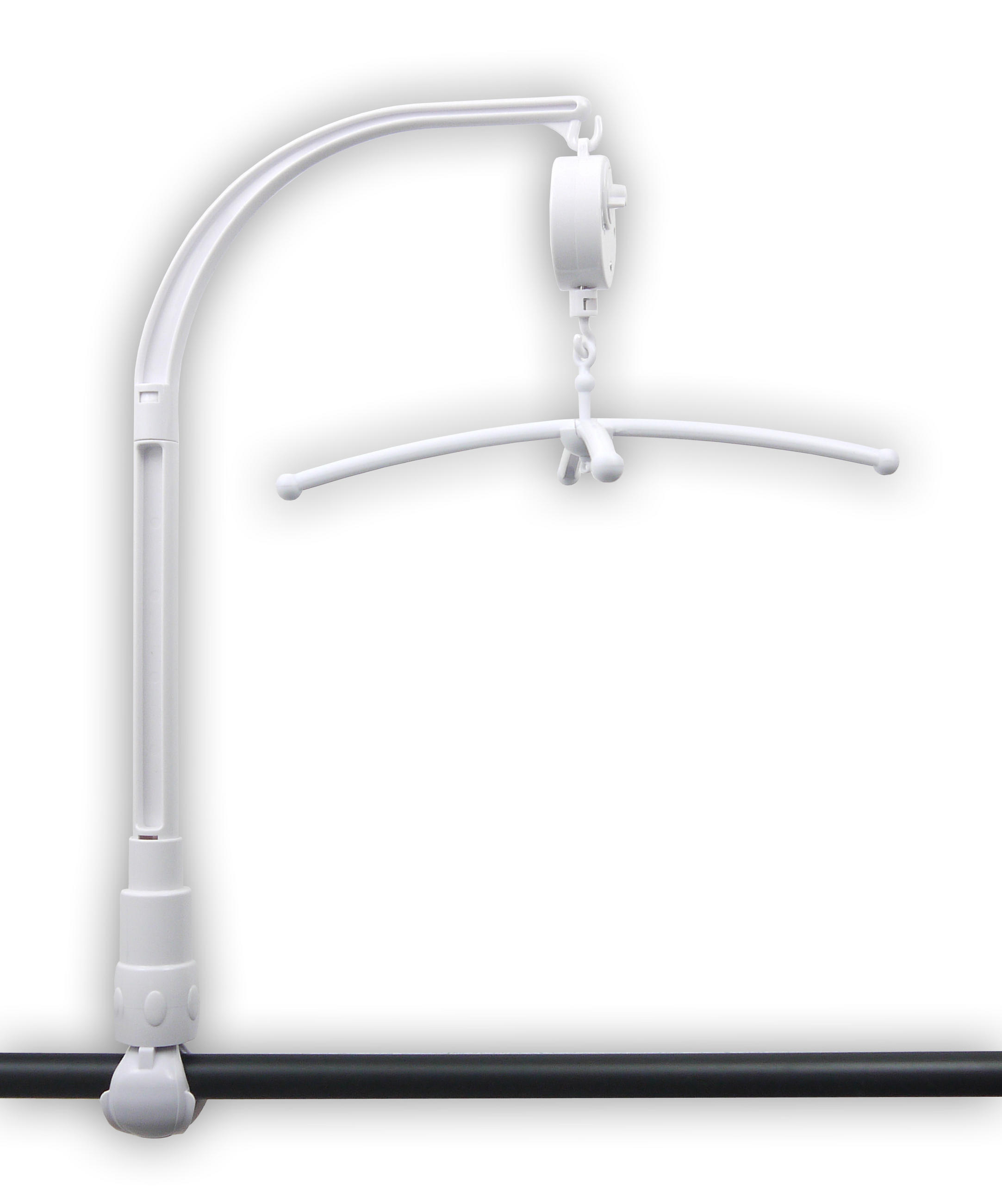Niermann Mobilehalter für Rundstäbe  - Weiß, Basics, Kunststoff (30/58cm)