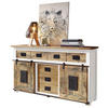 SIDEBOARD  in 150/90/45 cm  - Schwarz/Braun, KONVENTIONELL, Holz/Metall (150/90/45cm) - Livetastic