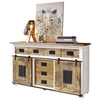 SIDEBOARD  in 150/90/45 cm  - Schwarz/Braun, KONVENTIONELL, Holz/Metall (150/90/45cm) - Livetastic