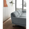 ECKSOFA  in Flachgewebe Hellblau  279-327/176-217 cm  - Schwarz/Hellblau, Design, Textil/Metall (279-327/176-217cm) - Dieter Knoll