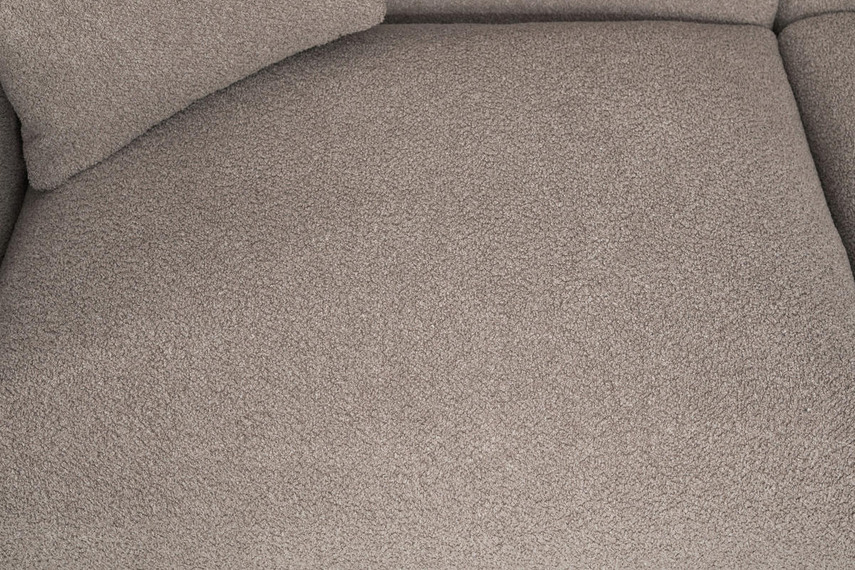 SITZGARNITUR Webstoff Taupe  - Taupe/Silberfarben, Trend, Textil/Metall (218/103/75/87cm) - Livetastic