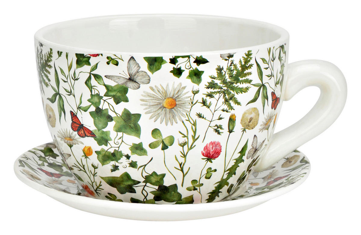 PFLANZTASSE   - Weiß, Basics, Keramik (25,0/14,0/23,0cm)