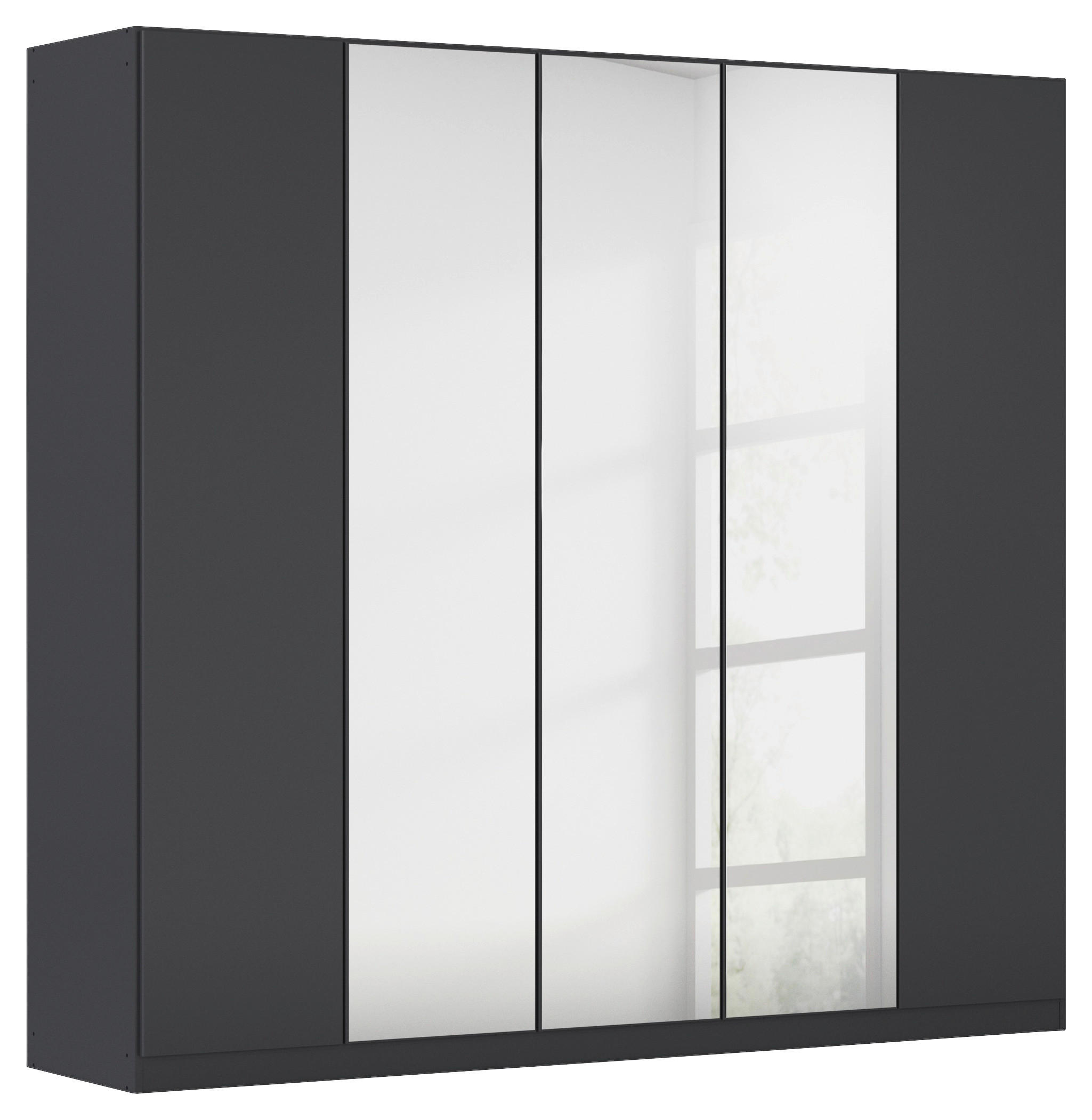 Rauch Möbel Falttürenschrank Dunkelgrau 226x210x54 cm