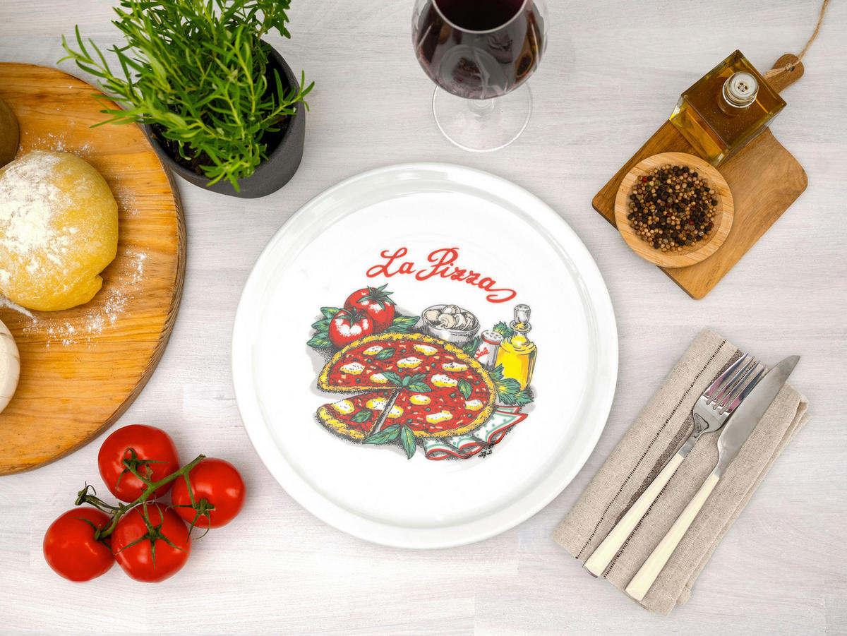 PIZZATELLER Milano La Pizza  40 cm   - Multicolor, Basics, Keramik (40cm) - Creatable