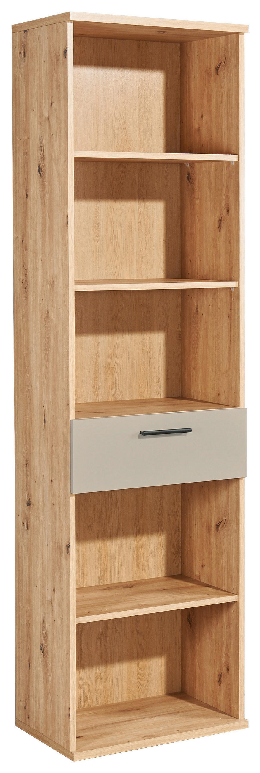 AKTENREGAL 54/200/38 cm - Kaschmir/Schwarz, MODERN, Holzwerkstoff/Kunststoff (54/200/38cm) - MID.YOU
