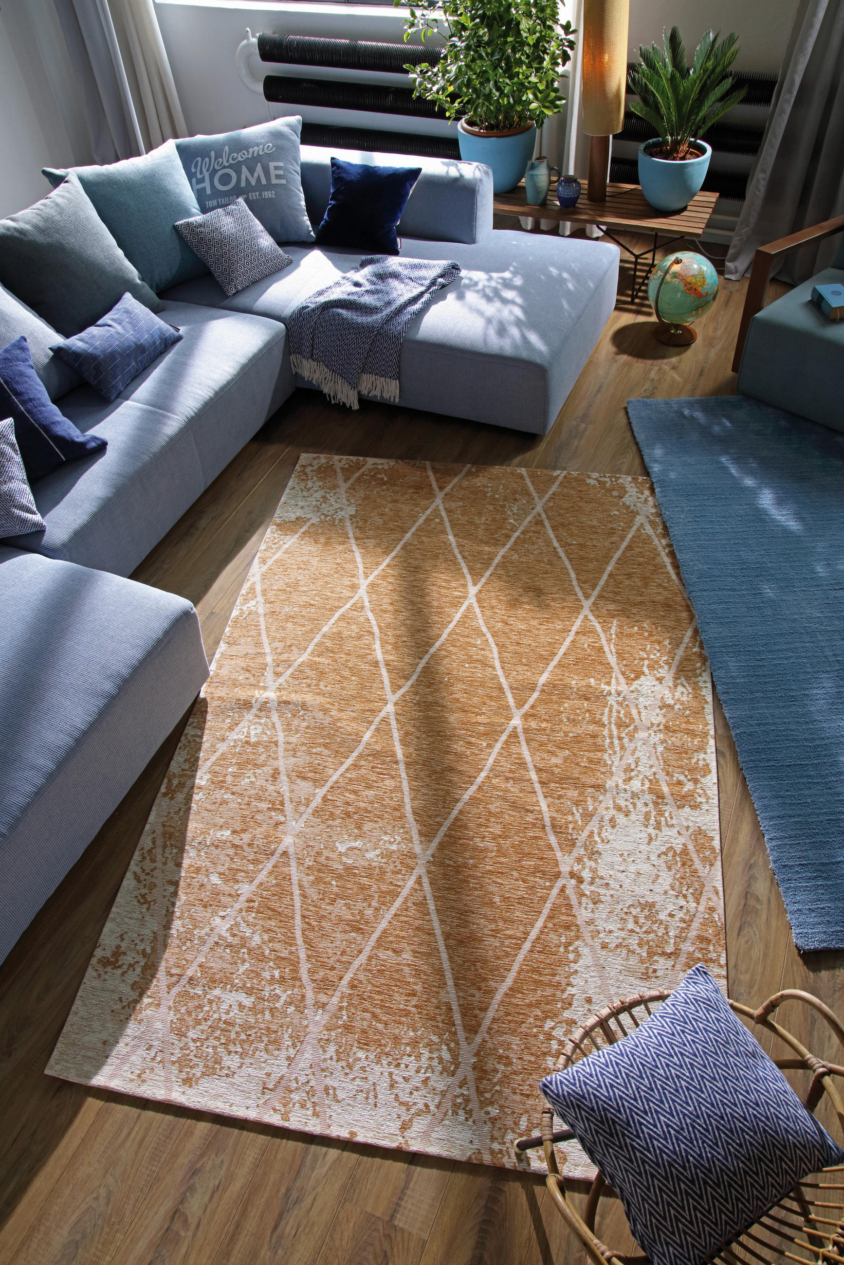 VINTAGE-TEPPICH 68/130 cm Fine Line Goldfarben  - Goldfarben, Design, Kunststoff/Textil (68/130cm) - Tom Tailor