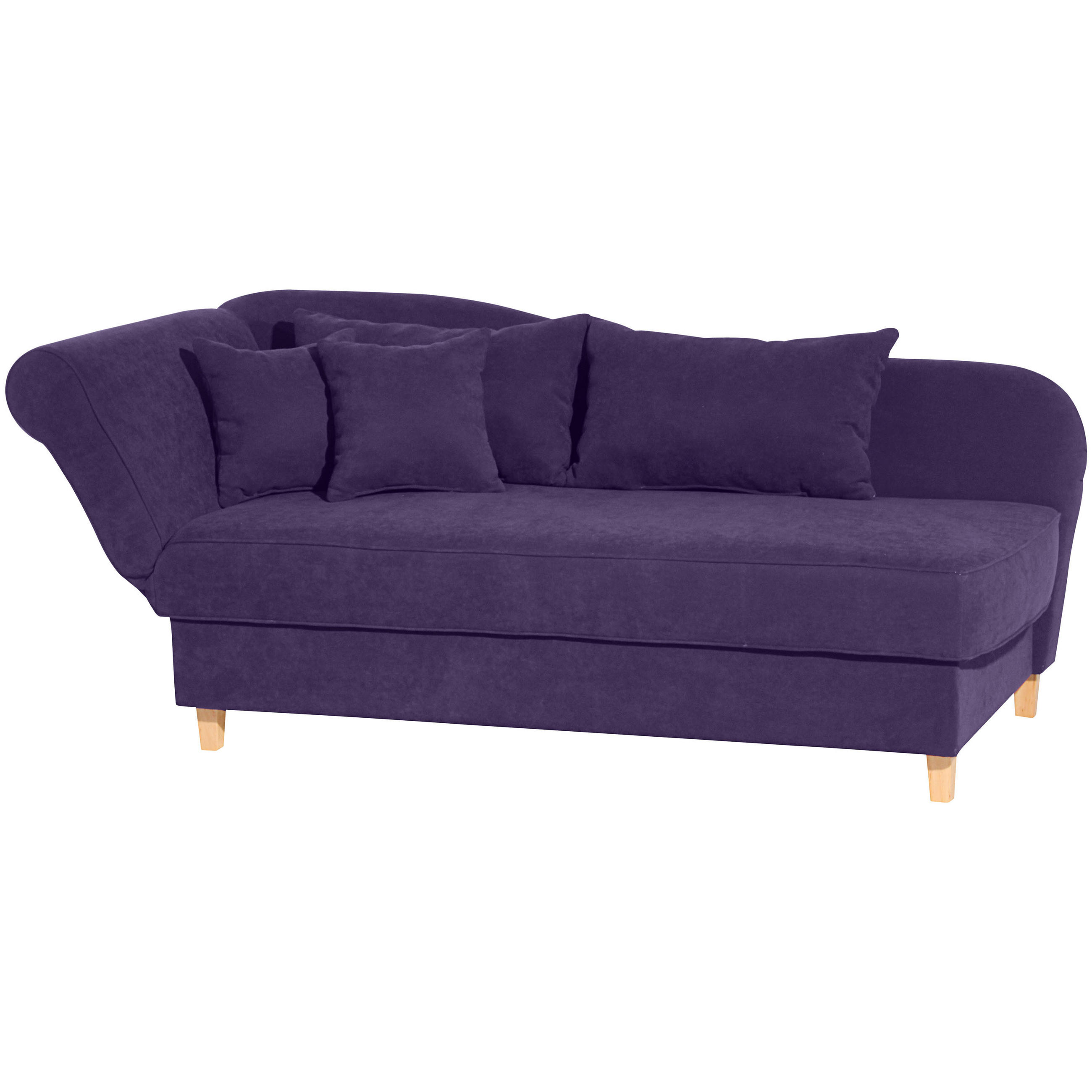 RÉCAMIERE Violett Velours  - Buchefarben/Violett, Design, Holz/Textil (190/88/82cm) - Max Winzer