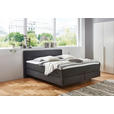 BOXSPRINGBETT 180/200 cm  in Anthrazit, Schwarz  - Anthrazit/Schwarz, Design, Textil (180/200cm) - Novel