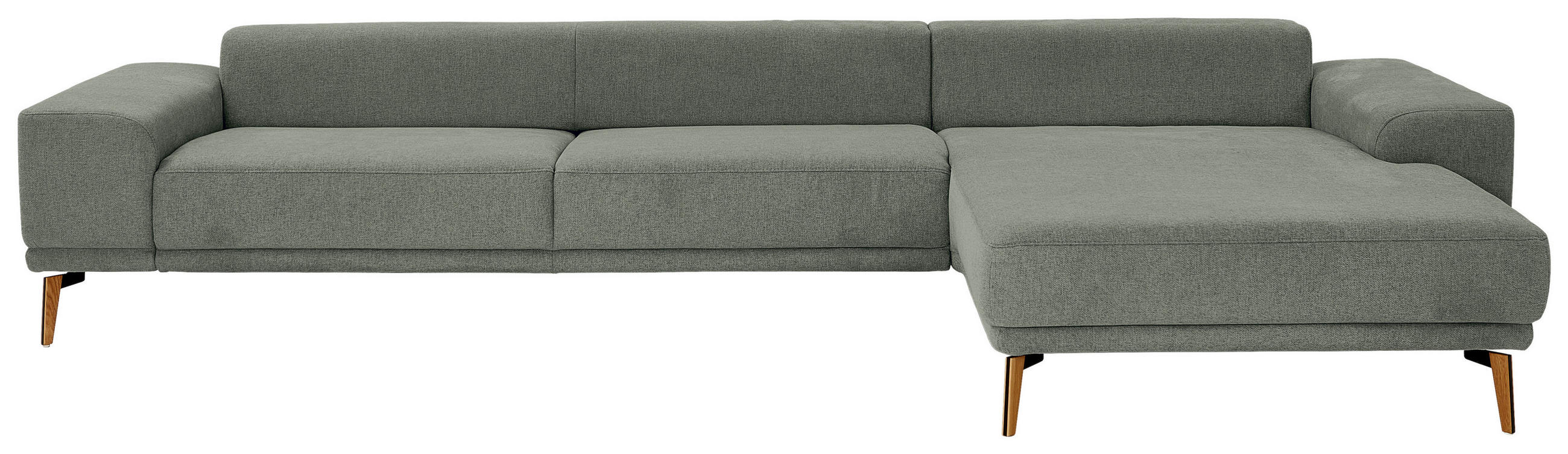 ECKSOFA Flachgewebe Dunkelgrün  - Wildeiche/Dunkelgrün, Design, Holz/Textil (334/193cm) - Niels Andersson