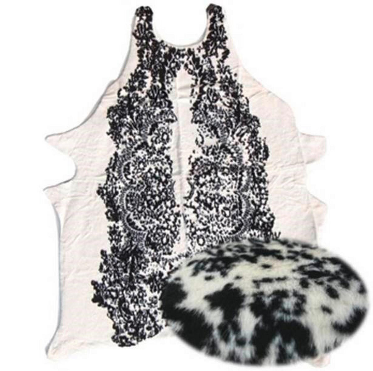 TEPIH 160/210 cm   crna, bijela   - bijela/crna, Basics, tekstil (160/210cm)