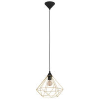Lampă Suspendată 32,5/110 cm  - negru/alămiu, Trend, metal (32,5/110cm) - Marama