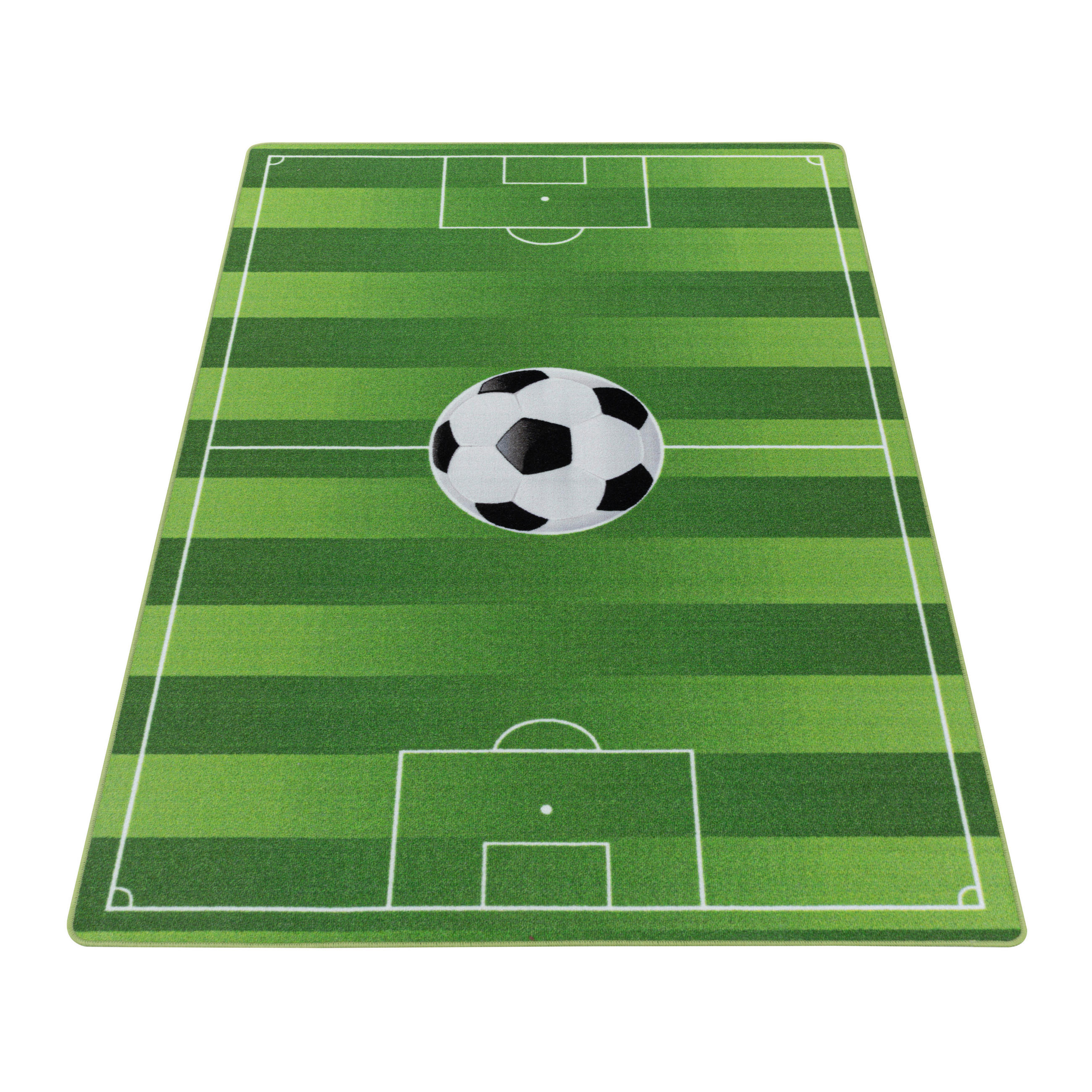 Thumbnail - Kinderteppich Play 2911 grün, Grün, Textil, Fußball, rechteckig, 140x200 cm, Oeko-Tex® Standard 100, für Fußbodenheizung...