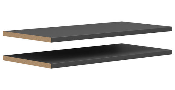EINLEGEBODENSET 76,9/2,2/36 cm - Graphitfarben, MODERN, Holzwerkstoff (76,9/2,2/36cm) - Carryhome