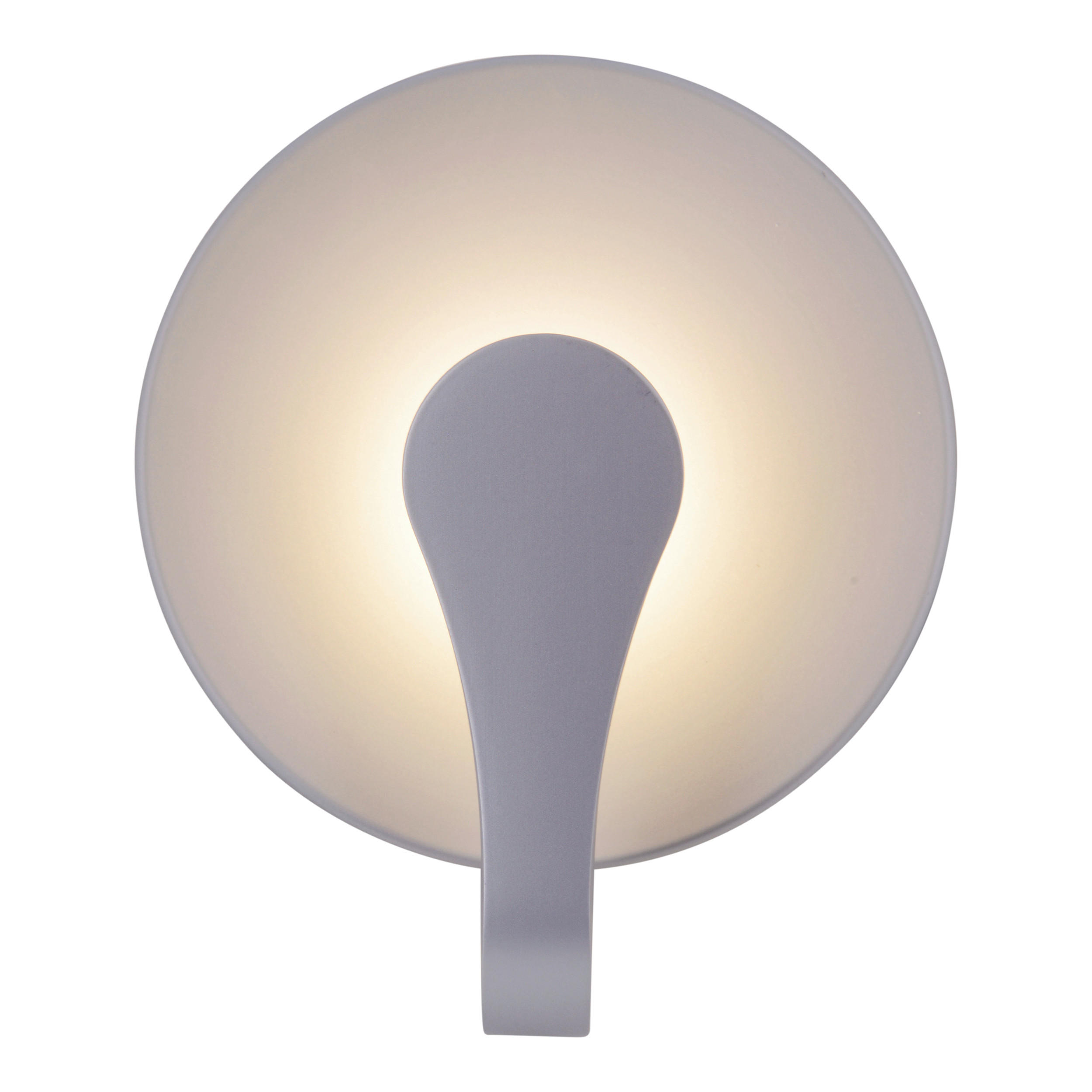 LED-WANDLEUCHTE 19 cm  - Silberfarben, Basics, Kunststoff/Metall (19cm) - Näve