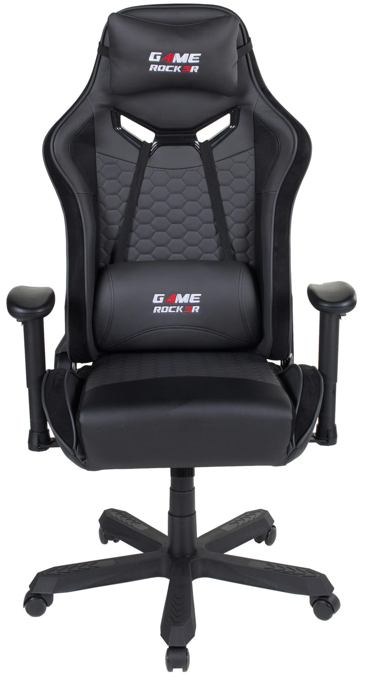 SCAUN DE GAMING  in imitație piele, microfibră negru  - negru, Design, plastic/textil (72/128-138/72cm) - Xora