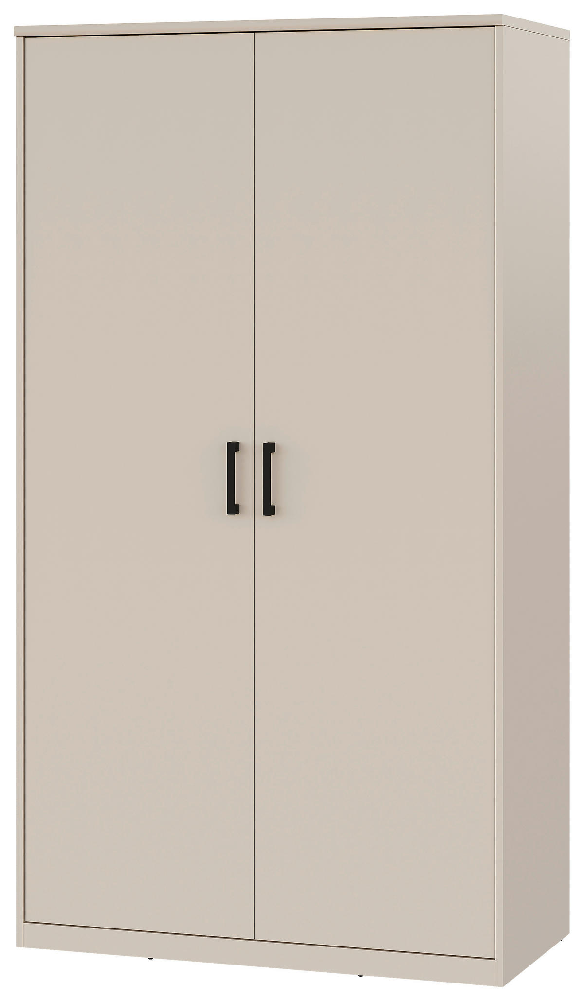 DREHTÜRENSCHRANK 106/194/54 cm 2-türig Kaschmir  - Kaschmir/Schwarz, Basics, Holzwerkstoff/Metall (106/194/54cm) - Xora