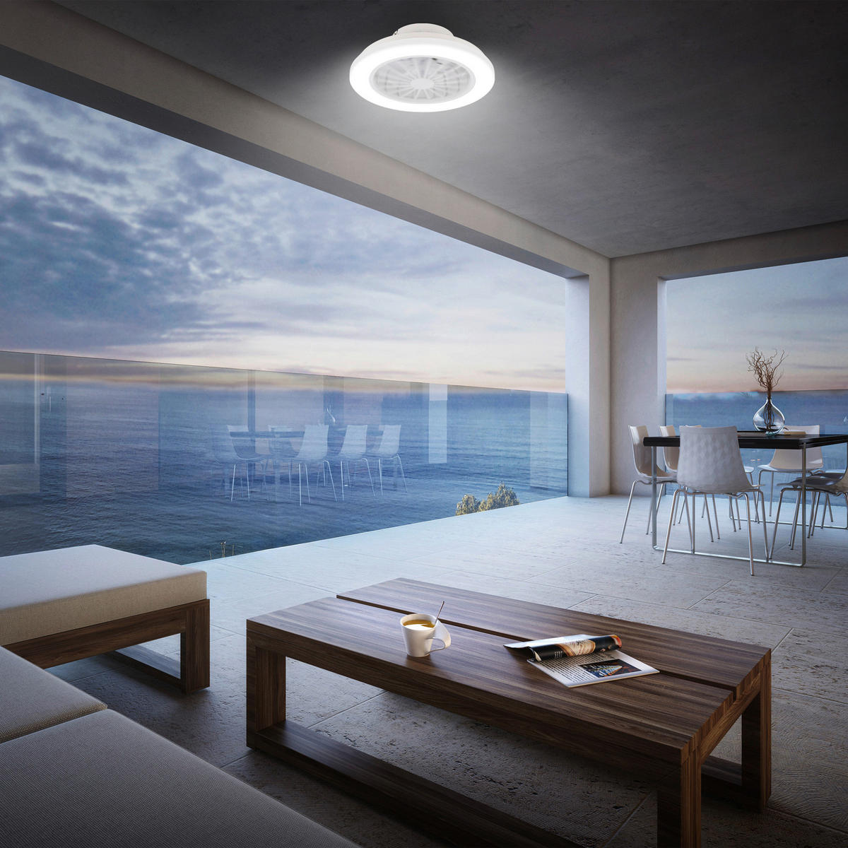 DECKENVENTILATOR 38/14 cm   - Weiß, Design, Kunststoff (38/14cm)