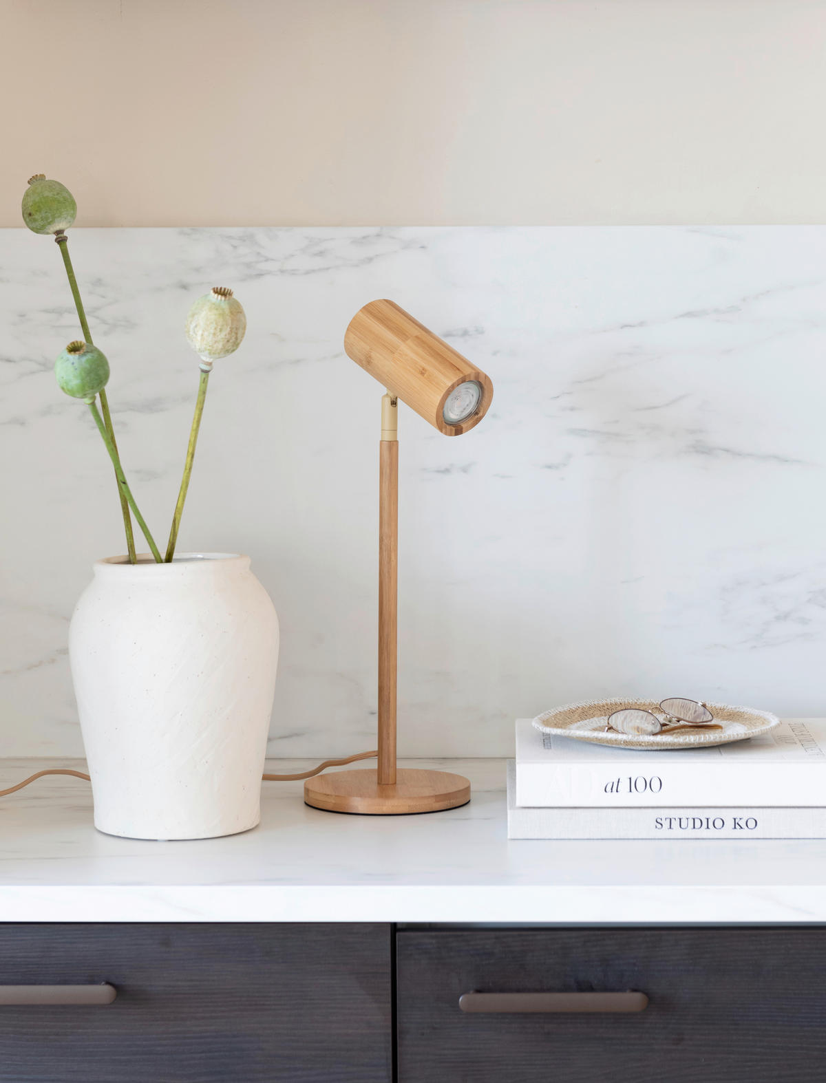 BORDSLAMPA 15,5/15,5/47 cm   - naturfärgad, Basics, naturmaterial (15,5/15,5/47cm) - Good & Mojo