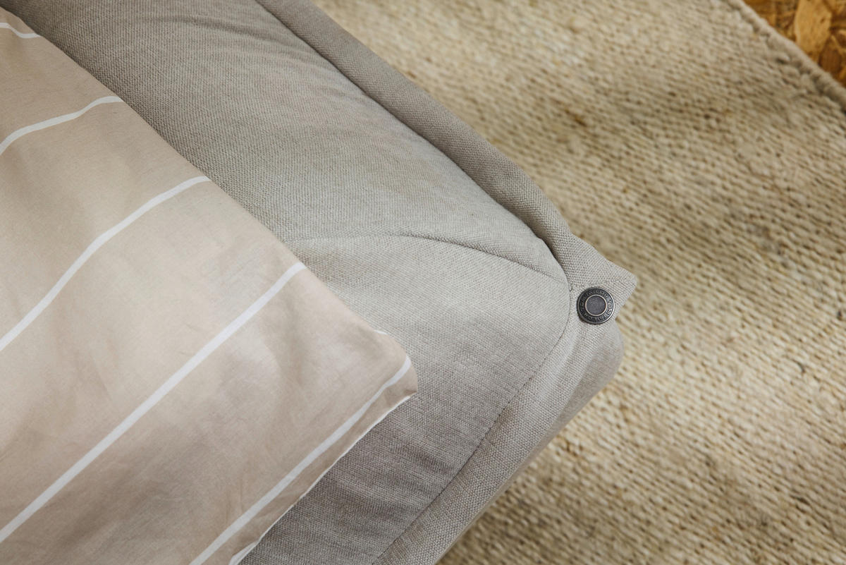 POLSTERBETT 180/200 cm,  in Beige,  - Beige/Schwarz, Design, Kunststoff/Textil (180/200cm) - Tom Tailor