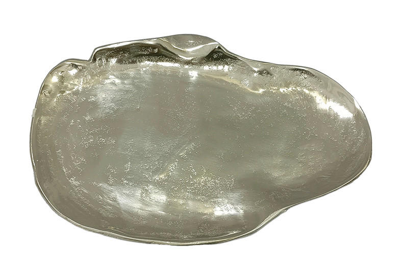 DEKORATIONSBRICKA   36,5/25/3 cm   - nickelfärgad, Trend, metall (36,5/25/3cm) - Ambia Home