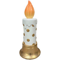 LED-KERZE  - Goldfarben/Weiß, LIFESTYLE, Kunststoff (25/54,5cm) - X-Mas