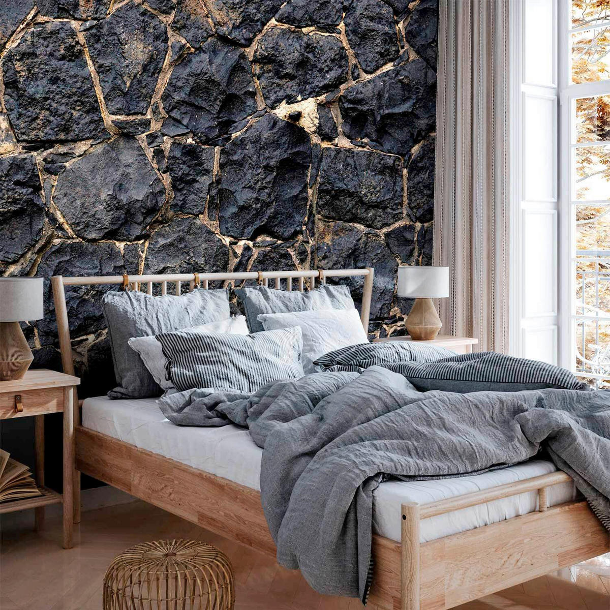 FOTOTAPETE  - Schwarz, LIFESTYLE, Textil (450/315cm) - artgeist