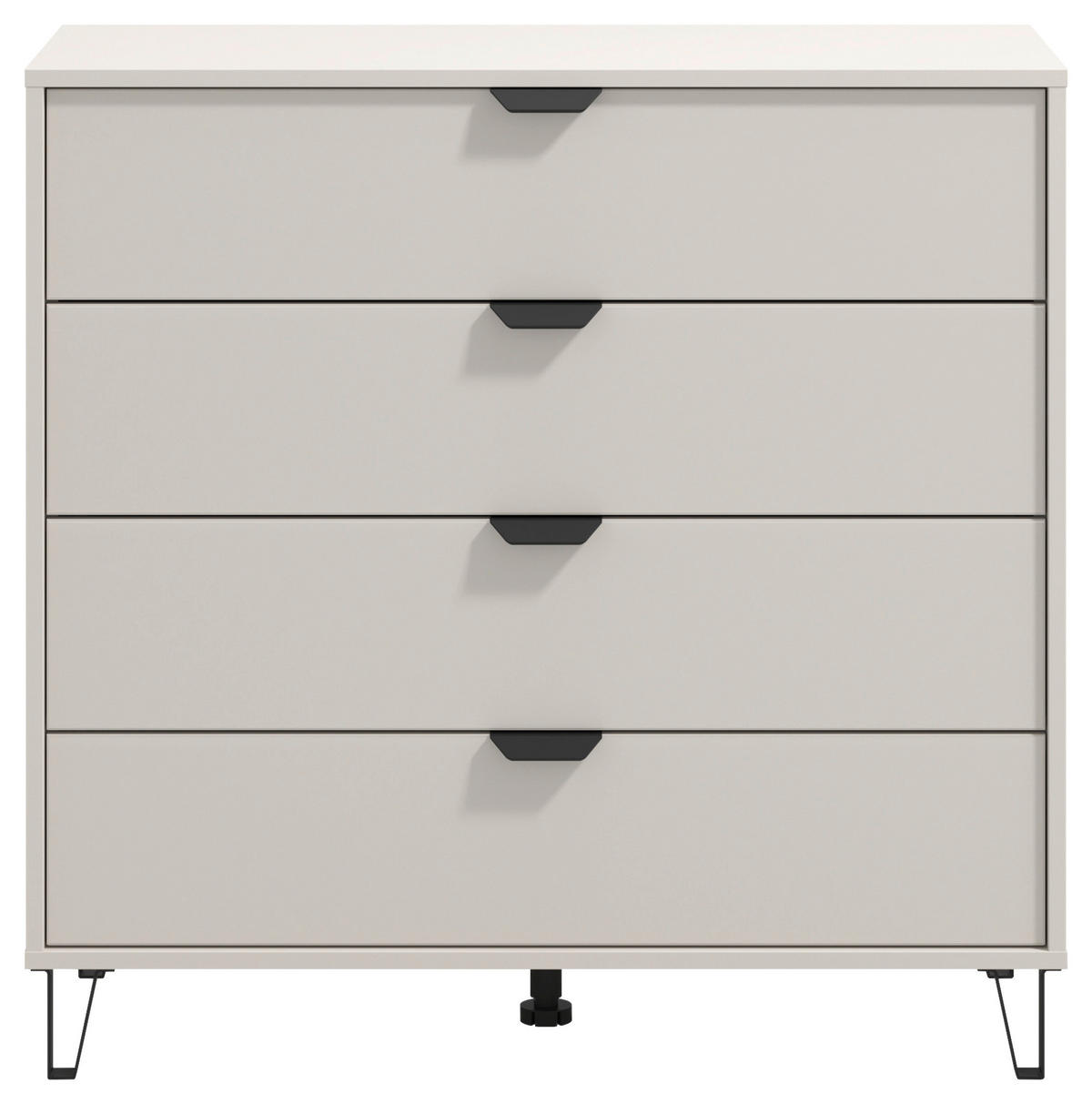 KOMMODE  in 93/90/40 cm  - Kaschmir, KONVENTIONELL, Glas/Holzwerkstoff (93/90/40cm) - Stylife