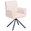 ARMLEHNSTUHL  in Eisen Cord  - Creme/Schwarz, MODERN, Textil/Metall (65/90/62cm) - MID.YOU