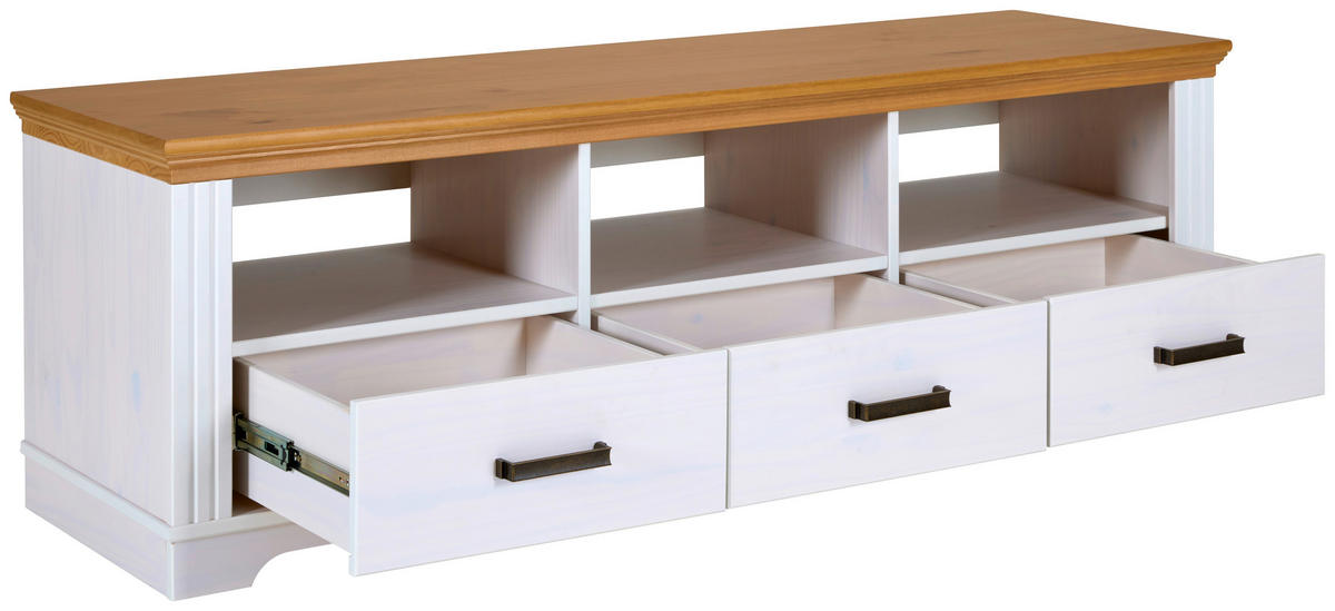 LOWBOARD 166/53/48 cm  - Eichefarben/Schwarz, MODERN, Holz/Metall (166/53/48cm) - Livetastic