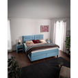 BOXSPRINGBETT 200/220 cm  in Pastellblau  - Pastellblau/Schwarz, KONVENTIONELL, Textil/Metall (200/220cm) - Esposa