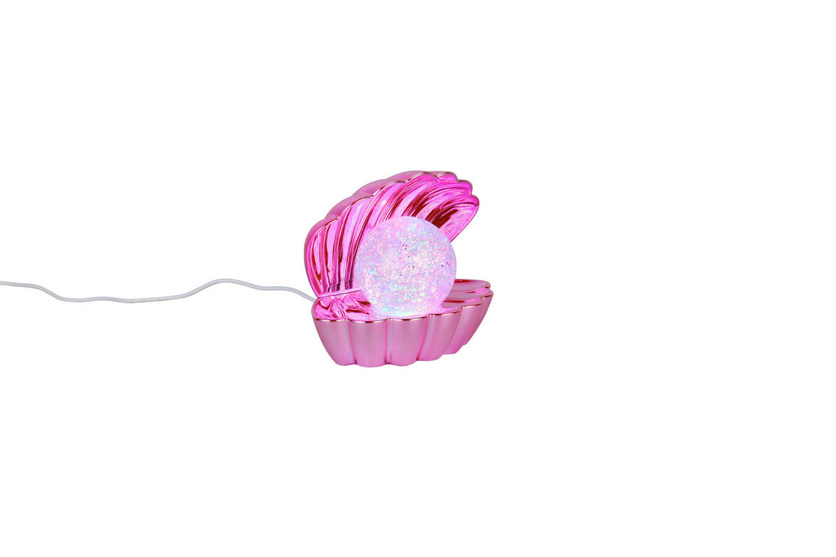 LED-TISCHLEUCHTE Shelly 17.5/12,5/14,5 cm   - Pink/Transparent, Trend, Kunststoff (17.5/12,5/14,5cm)