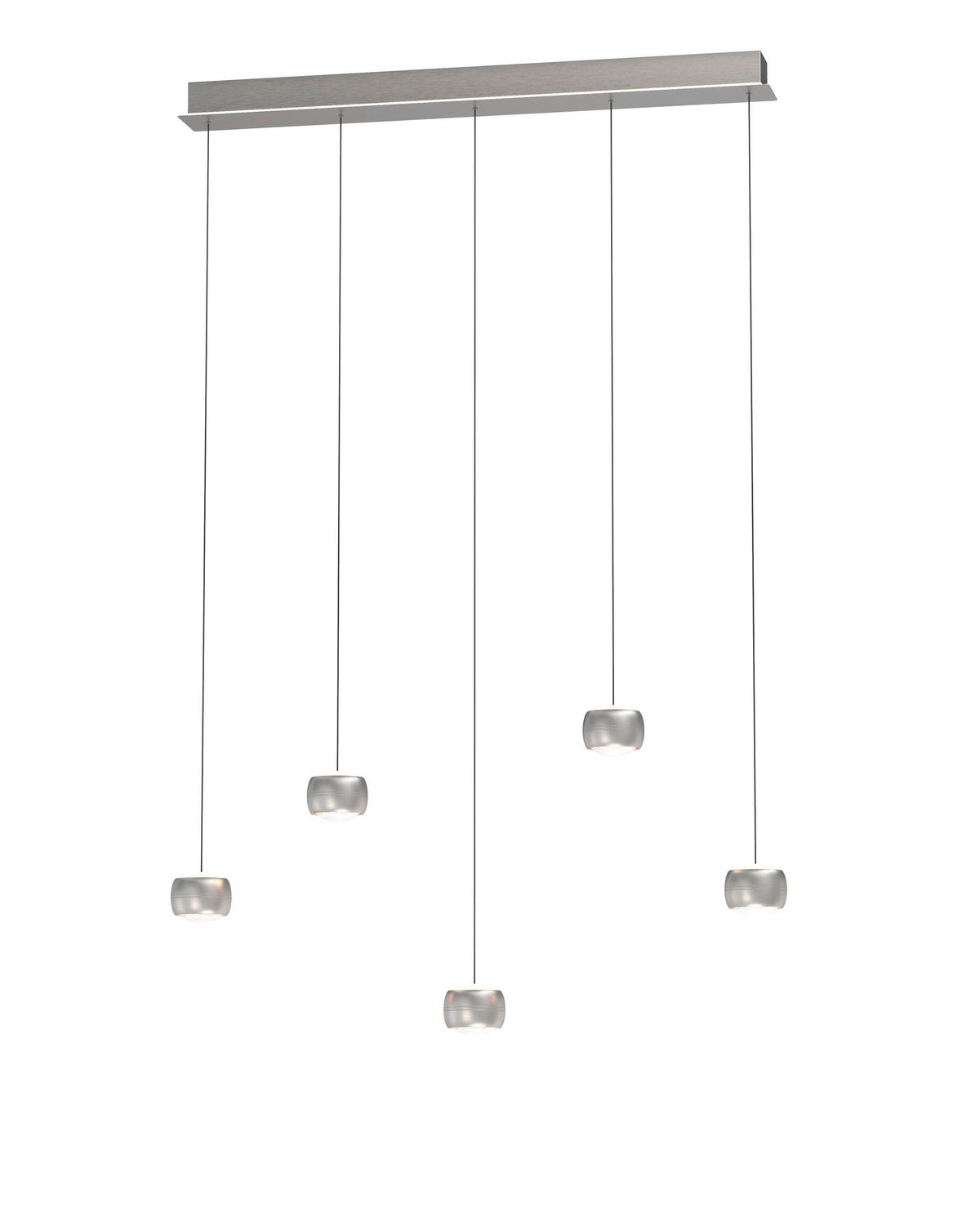 LED-HÄNGELEUCHTE 102/10.5/180 cm  - Nickelfarben, Design, Metall (102/10.5/180cm)