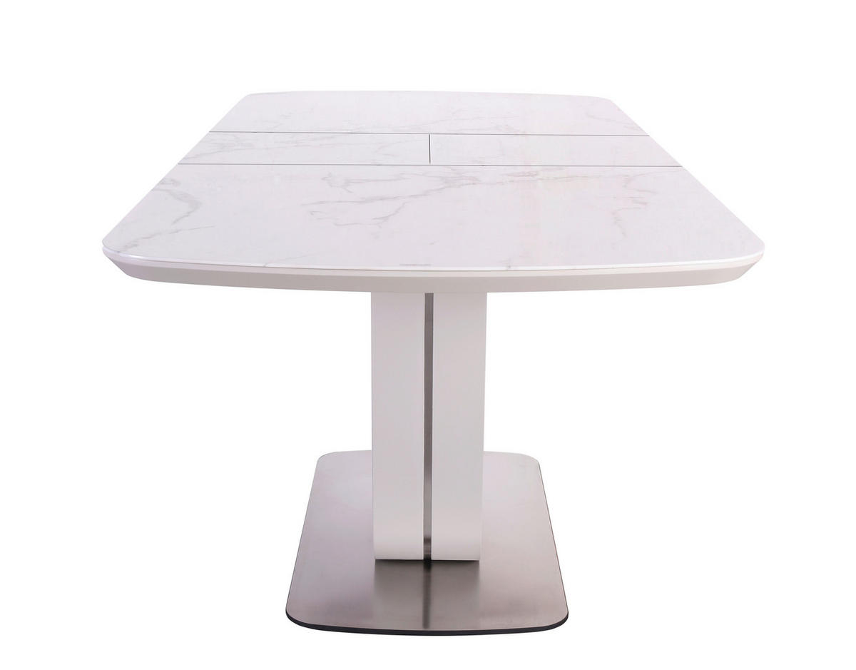 ESSTISCH in Glas, Holzwerkstoff 160-200/90/76 cm  - Graphitfarben/Weiß, MODERN, Glas/Holzwerkstoff (160-200/90/76cm) - Livetastic