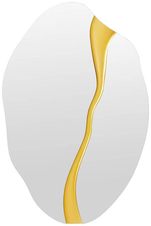 FALI TÜKÖR 80/120/3,4 cm    - ezüst/arany, Trend, faalapú anyag/Üveg (80/120/3,4cm) - Xora