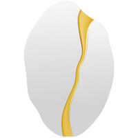 OGLINDĂ DE PERETE 80/120/3,4 cm    - argintiu/auriu, Trend, sticlă/material pe bază de lemn (80/120/3,4cm) - Xora