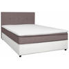 BOXBETT 120/200 cm  in Weiß, Hellbraun  - Hellbraun/Schwarz, KONVENTIONELL, Holz/Textil (120/200cm) - Boxxx