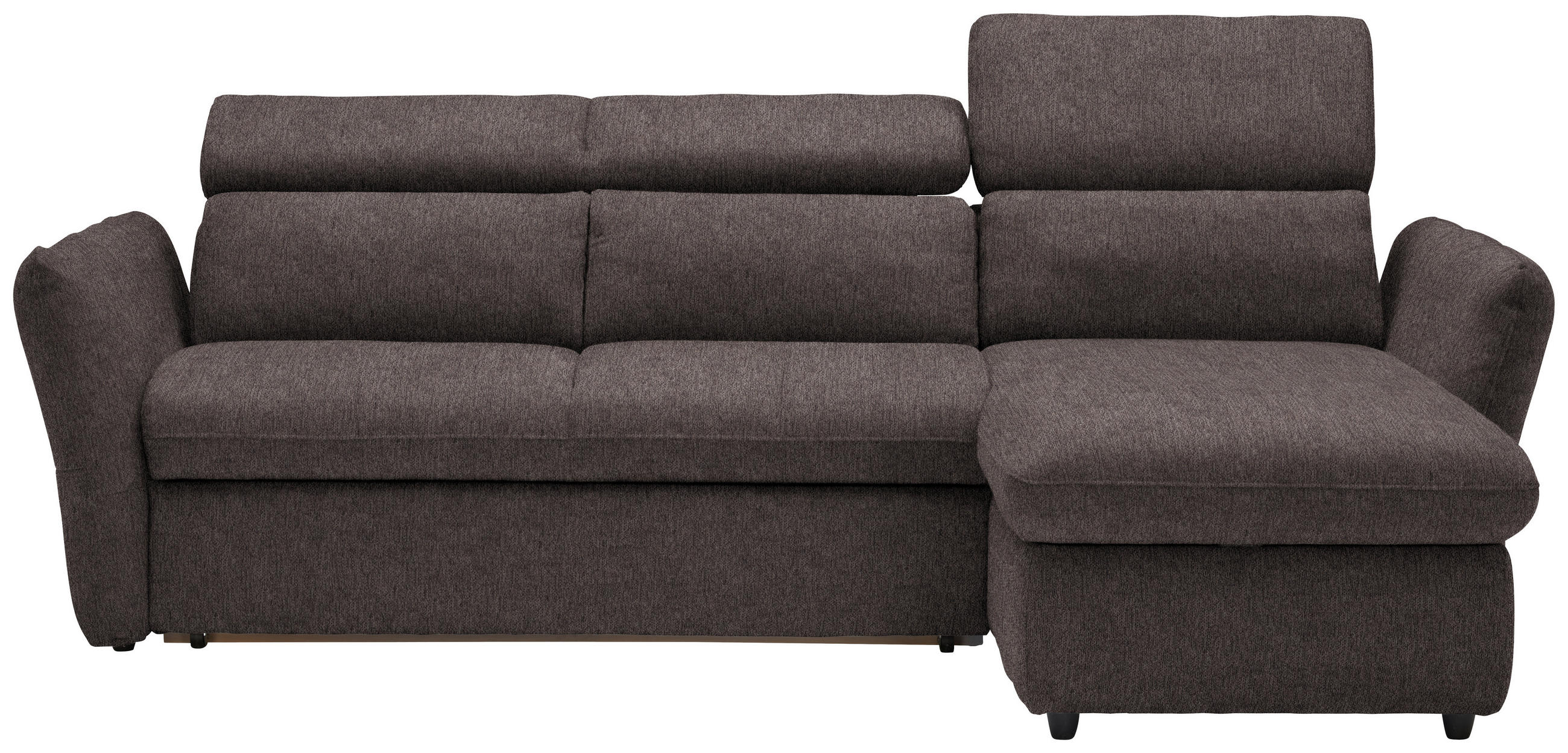 ECKSOFA in Mikrofaser Braun  240/172 cm  - Schwarz/Braun, Design, Kunststoff/Textil (240/172cm) - Stylife