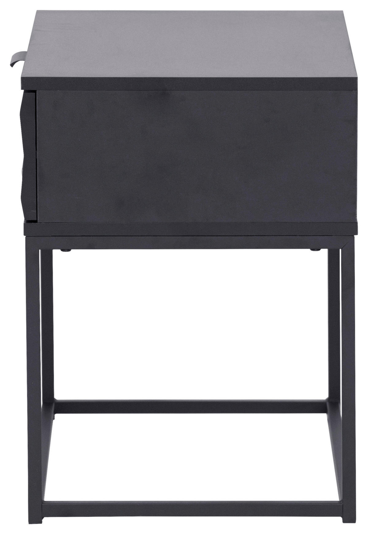 NACHTSCHRANK 59,5/52/38,5 cm  - Schwarz, KONVENTIONELL, Holzwerkstoff/Metall (59,5/52/38,5cm) - Boxxx