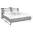 POLSTERBETT 180 cm x 200 cm in Textil Schwarz - Chromfarben/Schwarz, Design, Textil/Metall (198/100/229cm) - CARRYHOME