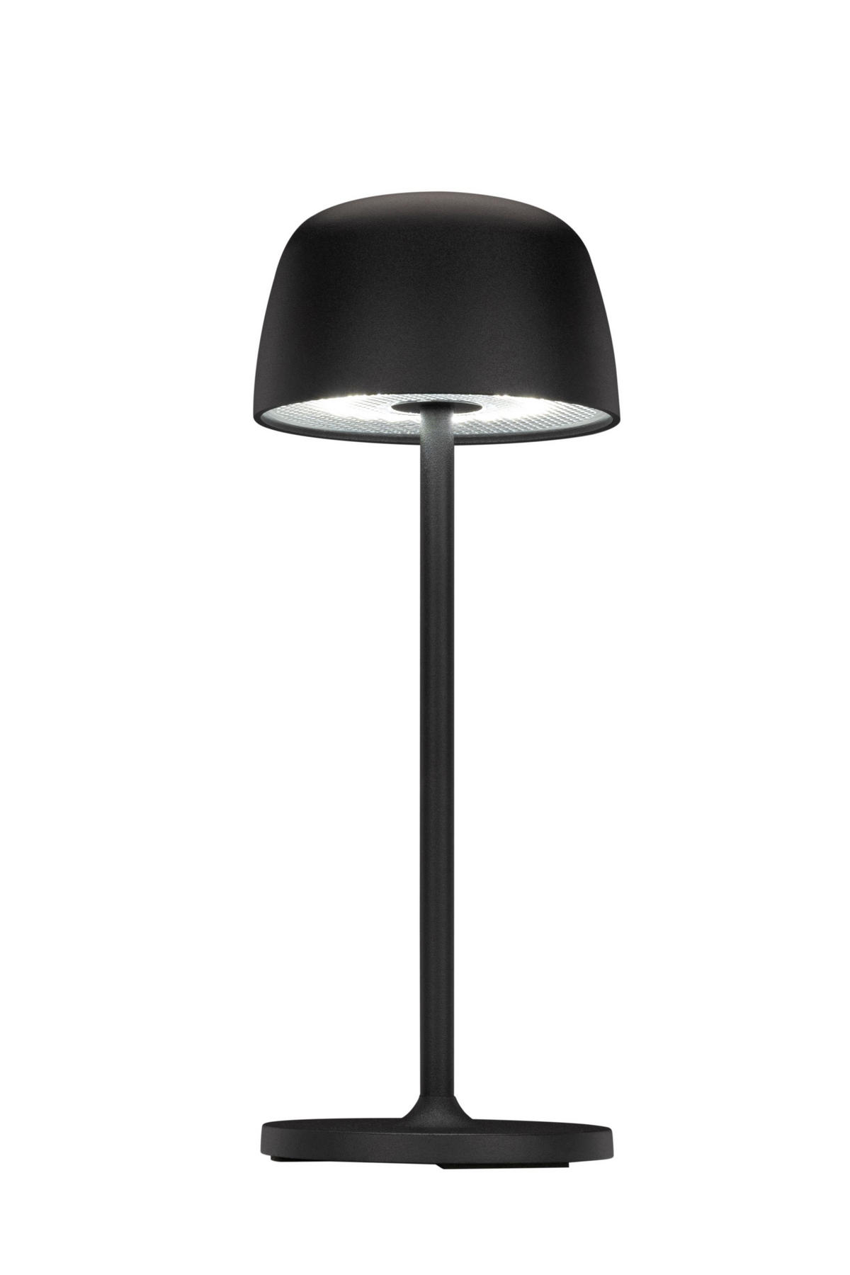 STOLNÍ LAMPA NA BATERIE 10,5/27 cm - černá/průhledné, Design, kov/plast (10,5/27cm) - Novel