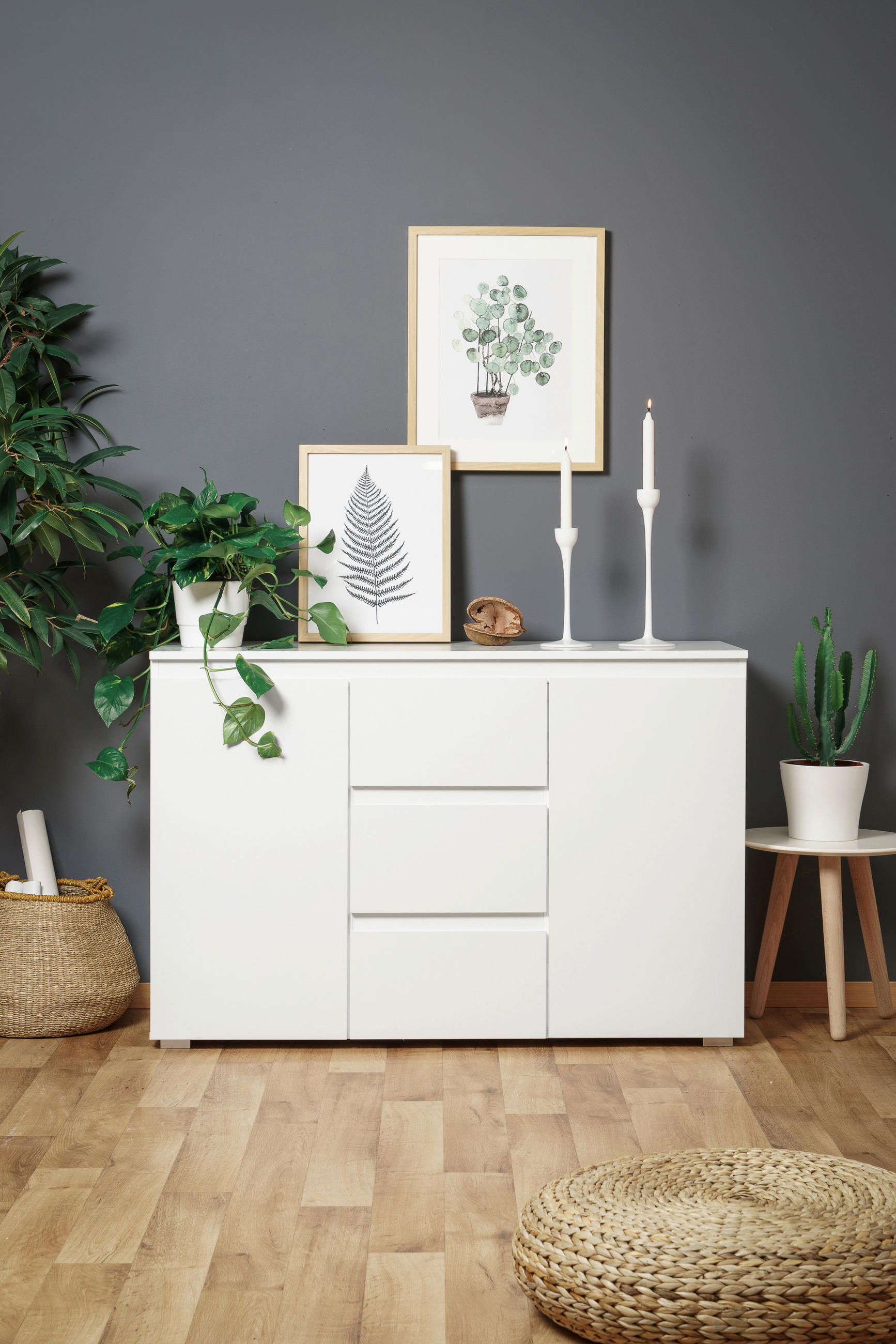 KOMODA   120/80/40 cm   bijela  - bijela, Konvencionalno, drvni materijal (120/80/40cm) - Livetastic