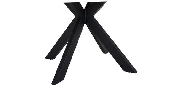 ESSTISCH in Holz, Metall 120/120/76 cm - Eichefarben/Schwarz, Design, Holz/Metall (120/120/76cm) - Linea Natura