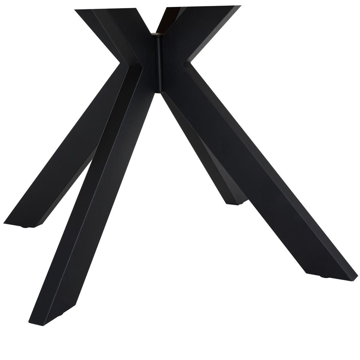 ESSTISCH in Holz, Metall 120/120/76 cm  - Eichefarben/Schwarz, Design, Holz/Metall (120/120/76cm) - Linea Natura