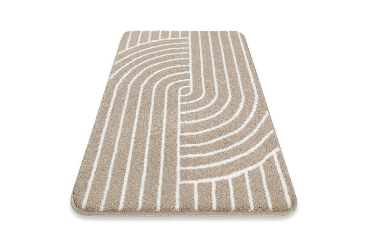 BADTEPPICH Beige 70/120 cm  - Beige, Basics, Kunststoff/Textil (70/120cm) - WECON HOME BASIC