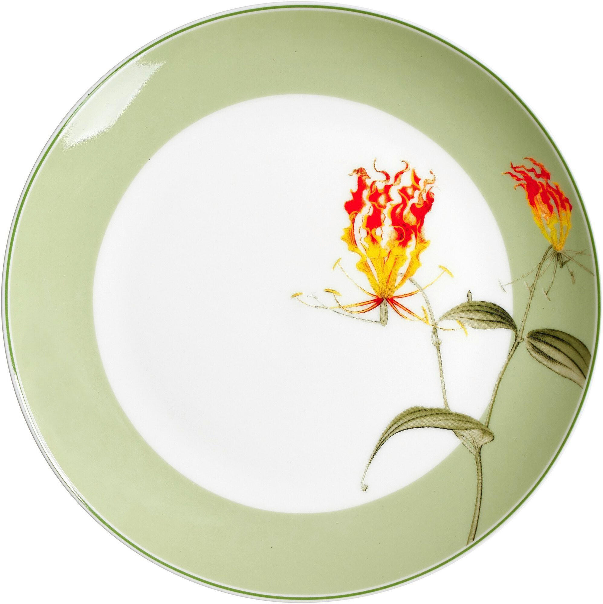 DESERTNI TANJIR  keramika  porcelan  - zelena/bela, Osnovno, keramika (20,5/20,5/2cm) - Ritzenhoff Breker