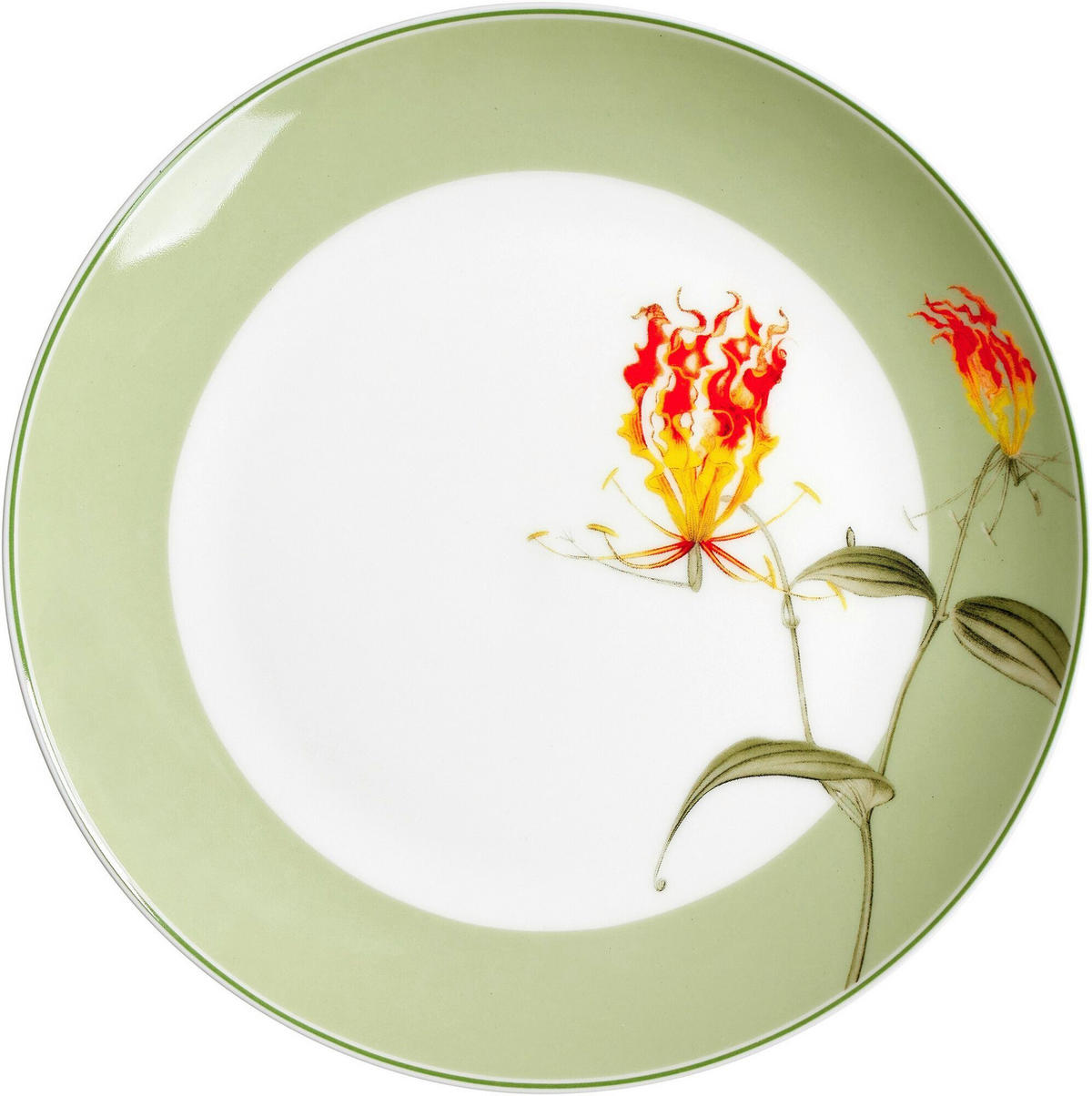 DESERTNI TANJIR  keramika  porcelan  - zelena/bela, Osnovno, keramika (20,5/20,5/2cm) - Ritzenhoff Breker