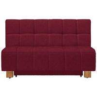 SCHLAFSOFA Textil Bordeaux  - Bordeaux/Naturfarben, Modern, Holz/Textil (145/92/102cm) - Novel