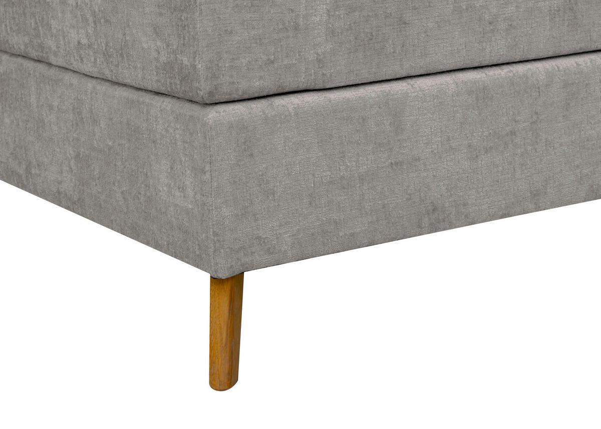 BOXSPRINGBETT 180/200 cm  in Grau  - Eichefarben/Grau, Konventionell, Holz/Textil (180/200cm) - Carryhome