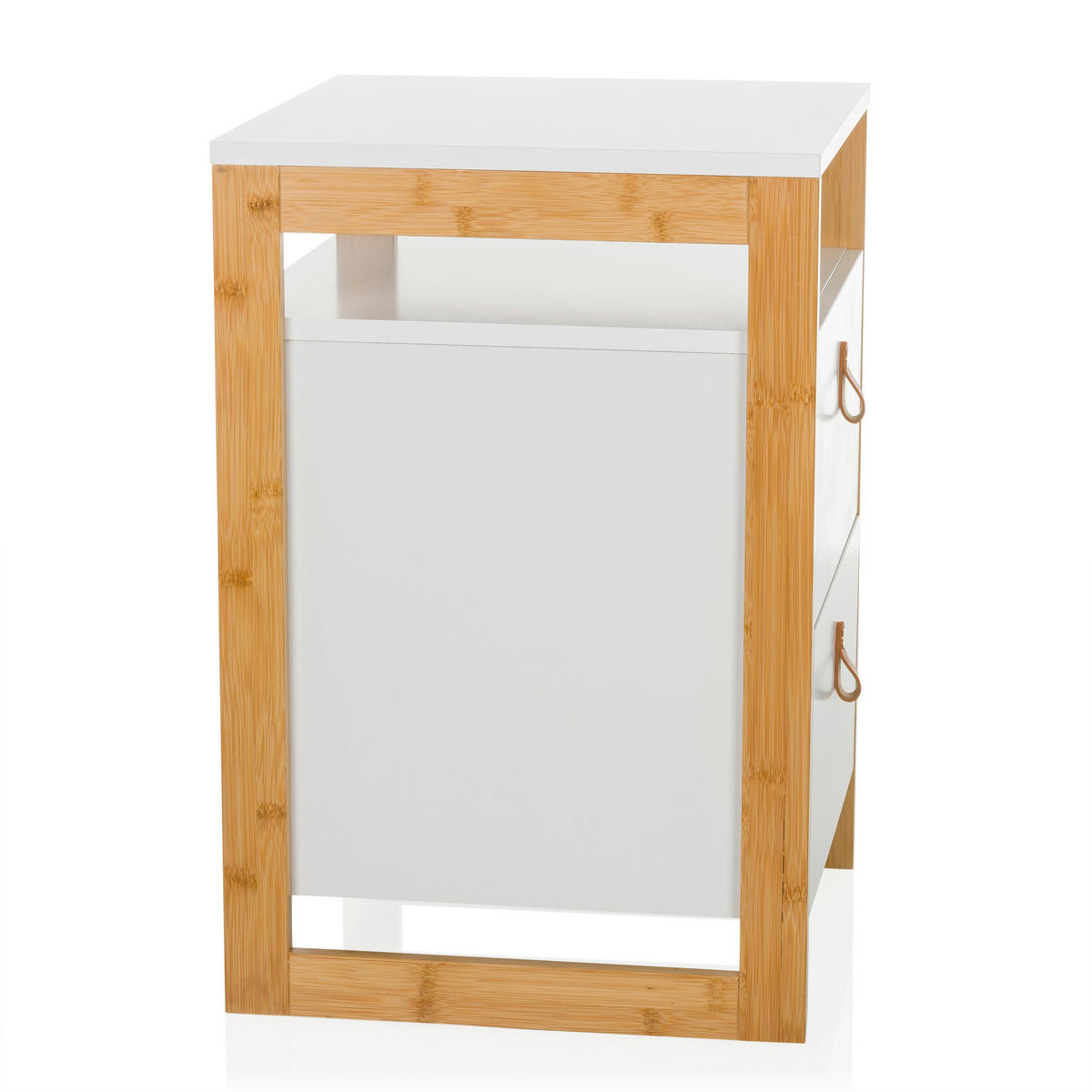 BEISTELLTISCH 40/60/40 cm Weiß  - Hellbraun/Weiß, MODERN, Holzwerkstoff (40/60/40cm) - MID.YOU
